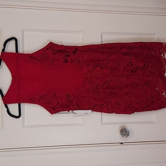 Saylor Crista Red Lace Dress - Picture 12 of 12